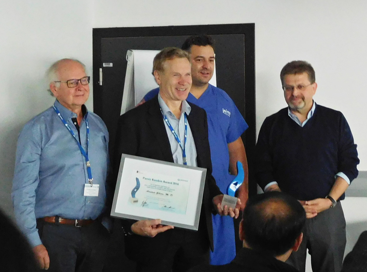  From left to right: Dr. Menno Iprenburg, NL; Awardee Alastair Gibson, MD, Scotland; Dr. Ralf Wagner, Germany; Wolfgang Ries, Founder & CEO joimax® GmbH