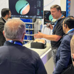 Surgeon shows endoscopic approach on an Upsurgeon model by joimax.