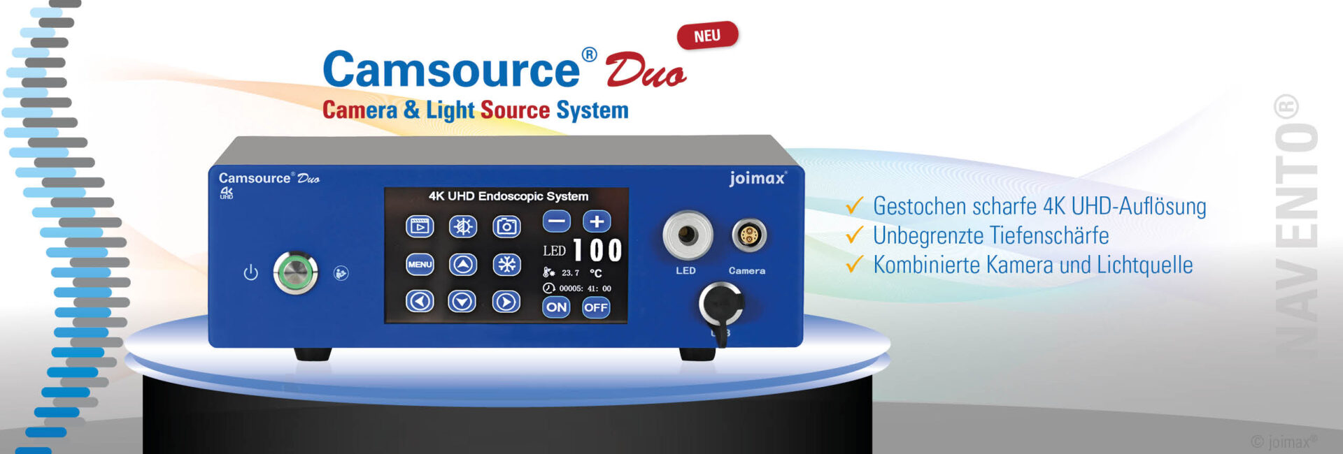 Illustration der Camsource Duo- Camera & Light Source System